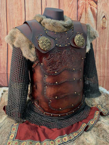 The Asmund Deluxe LARP Leather Armour Full Set - www